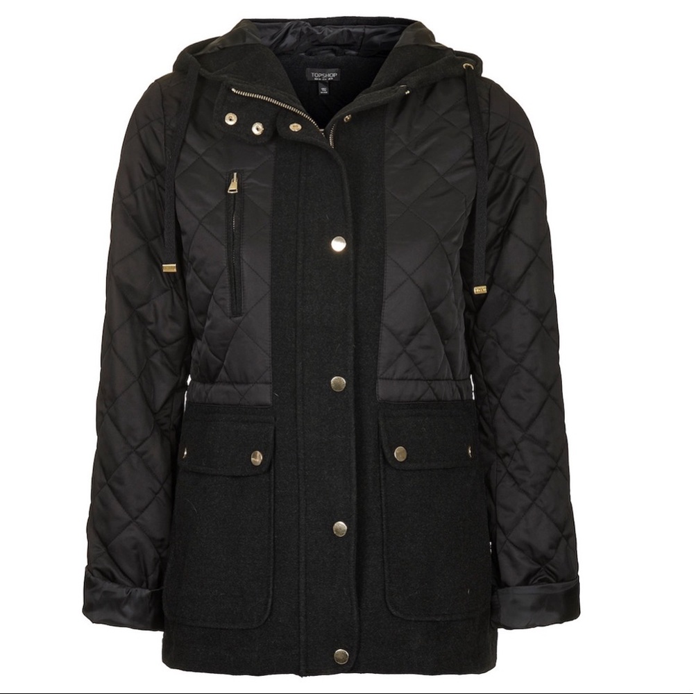 Top Shop Quilted Coat